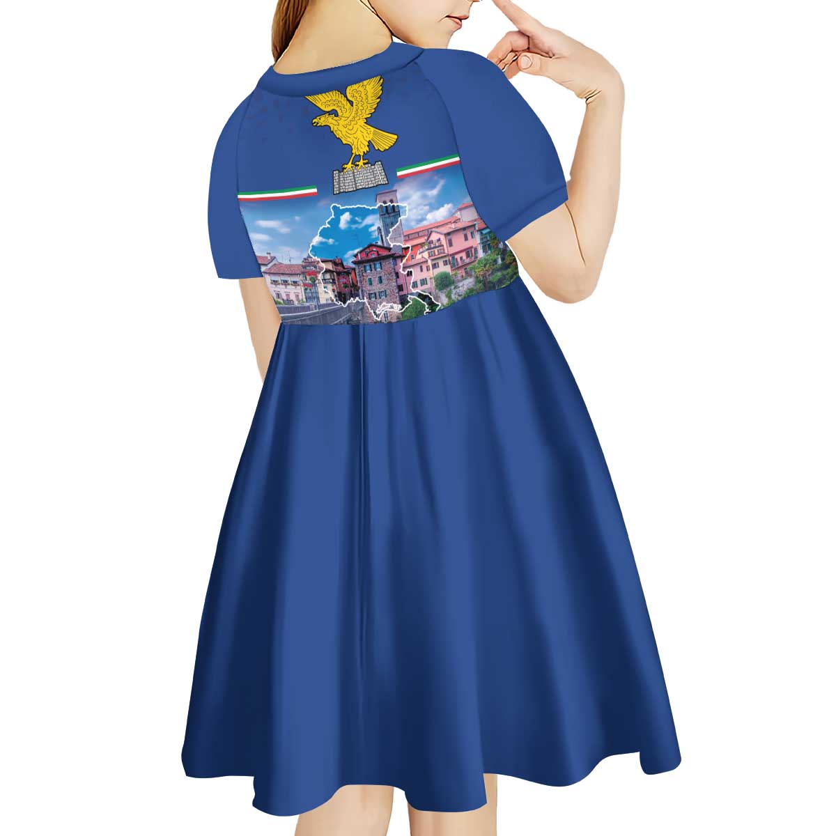 Friuli-Venezia Giulia Italy Kid Short Sleeve Dress Cividale del Friuli