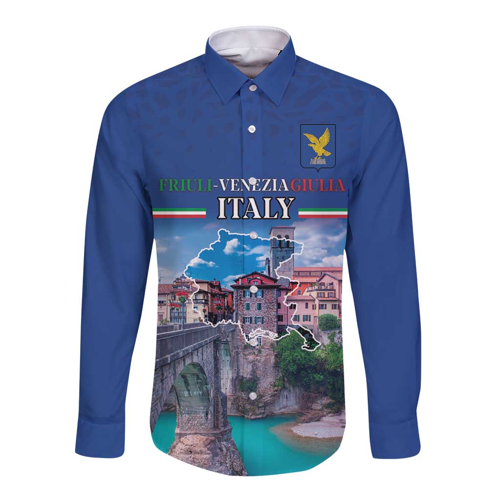 Friuli-Venezia Giulia Italy Long Sleeve Button Shirt Cividale del Friuli
