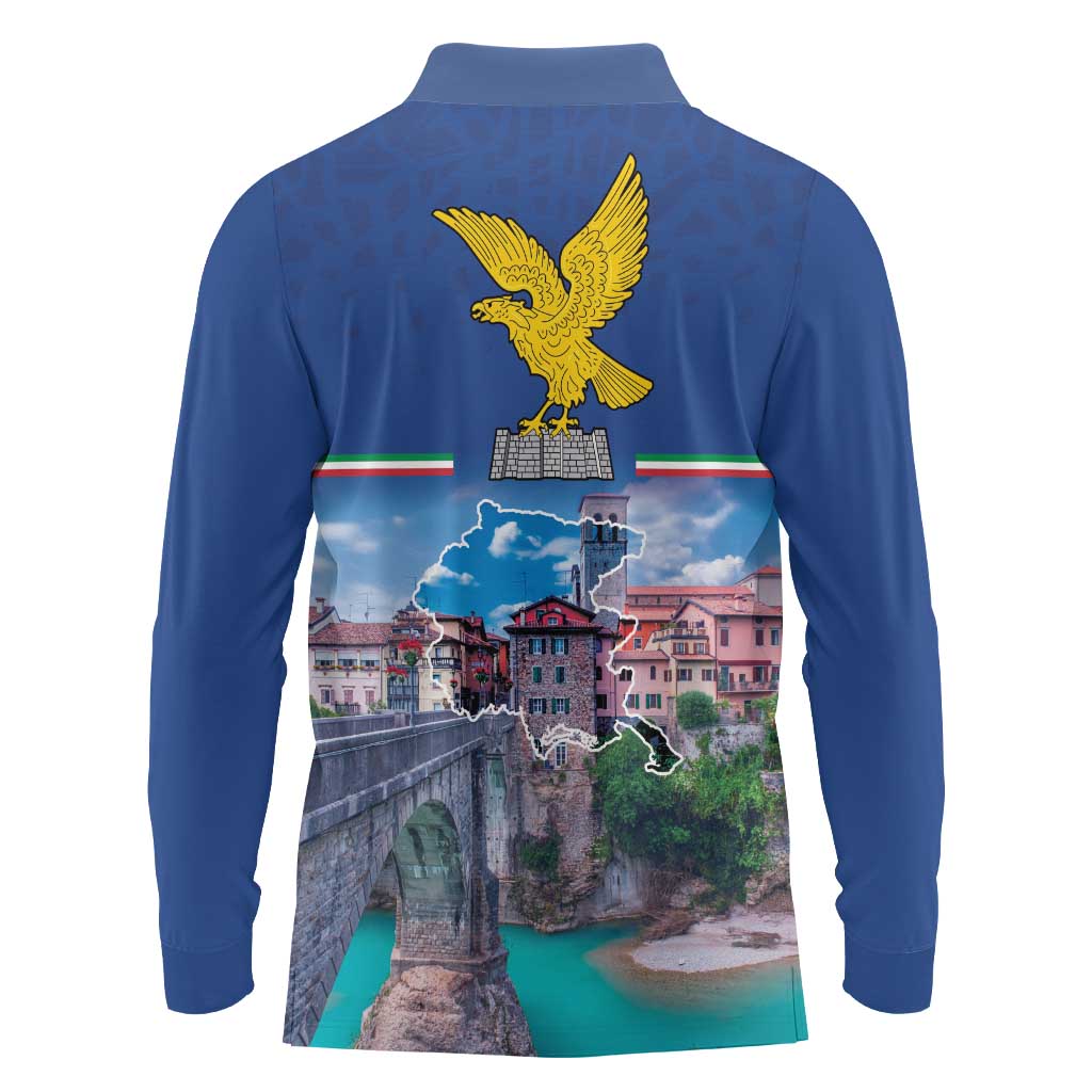 Friuli-Venezia Giulia Italy Long Sleeve Polo Shirt Cividale del Friuli