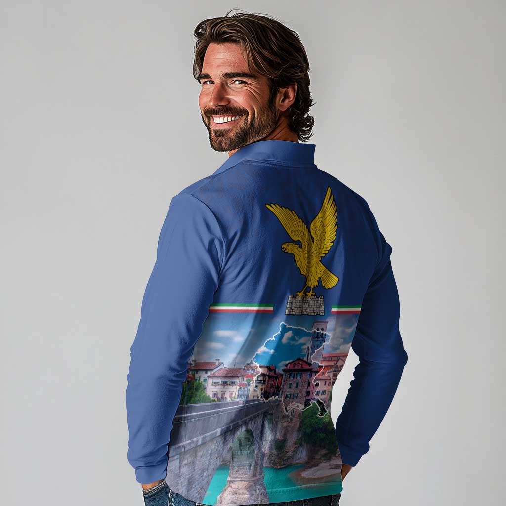 Friuli-Venezia Giulia Italy Long Sleeve Polo Shirt Cividale del Friuli