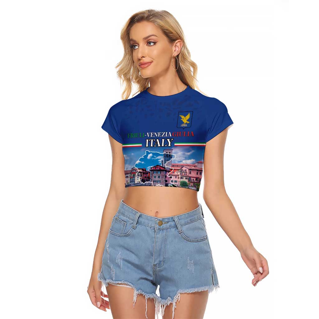 Friuli-Venezia Giulia Italy Raglan Cropped T Shirt Cividale del Friuli