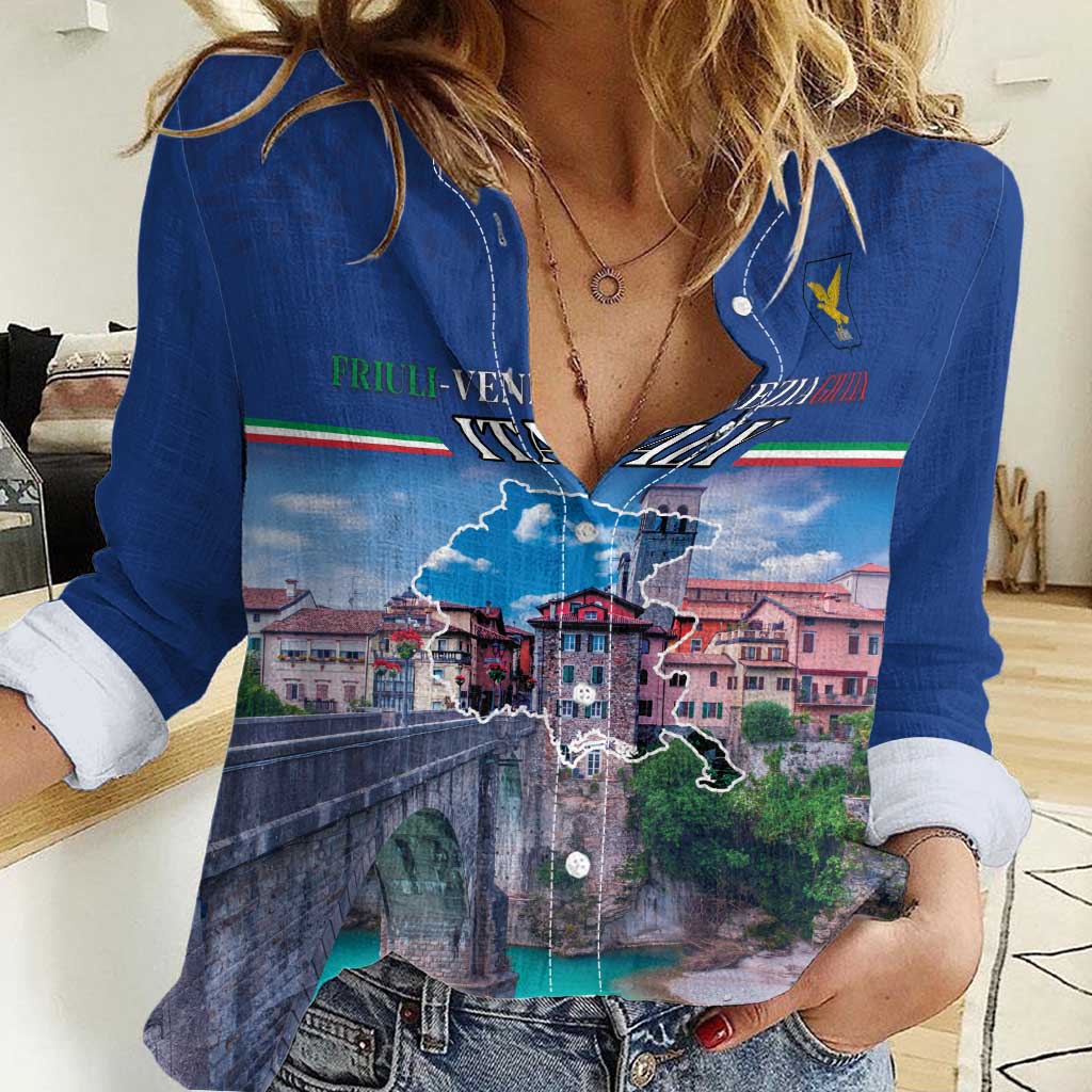 Friuli-Venezia Giulia Italy Women Casual Shirt Cividale del Friuli