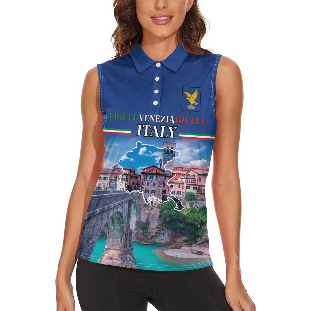 Friuli-Venezia Giulia Italy Women Sleeveless Polo Shirt Cividale del Friuli