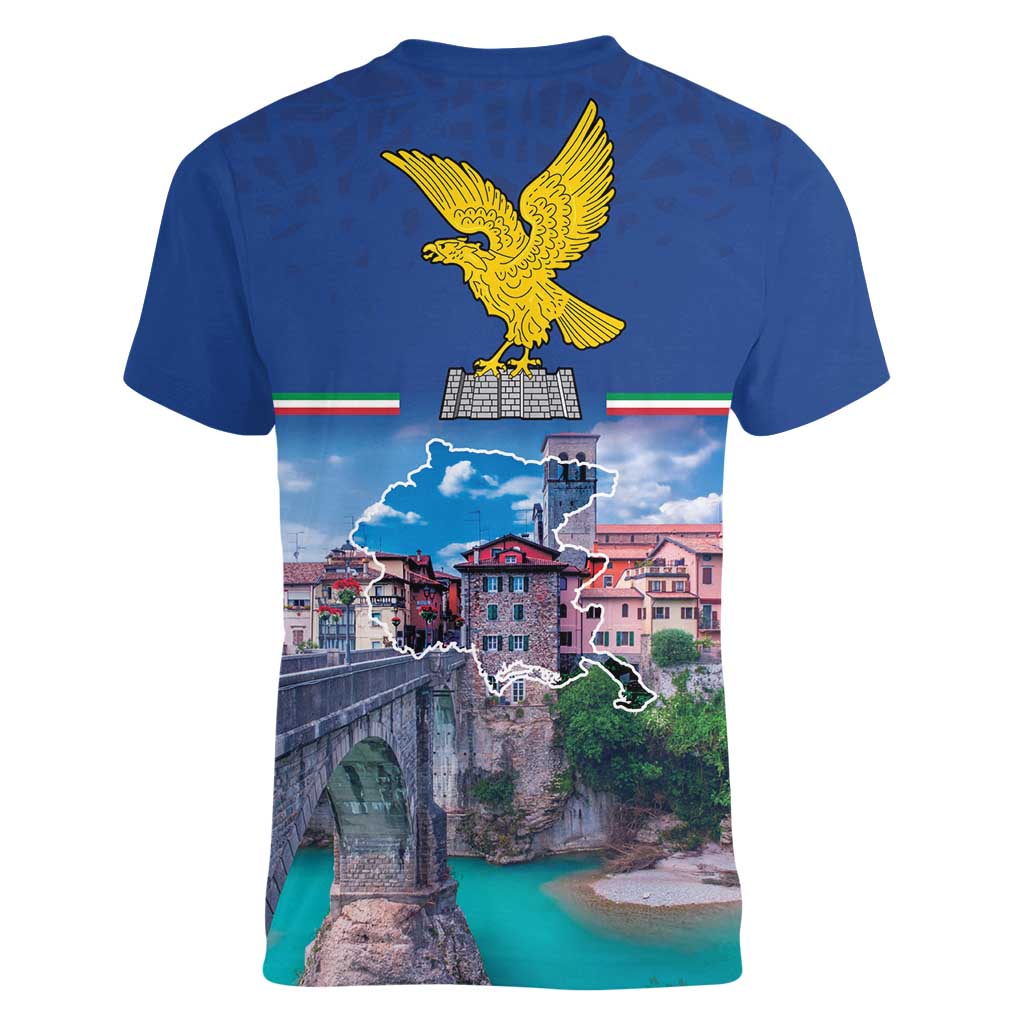 Friuli-Venezia Giulia Italy Women V-Neck T-Shirt Cividale del Friuli