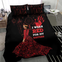 MMIW Native American Red Hand Bedding Set I Wear Red For My Sisters