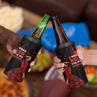 MMIW Native American Red Hand 4 in 1 Can Cooler Tumbler I Wear Red For My Sisters