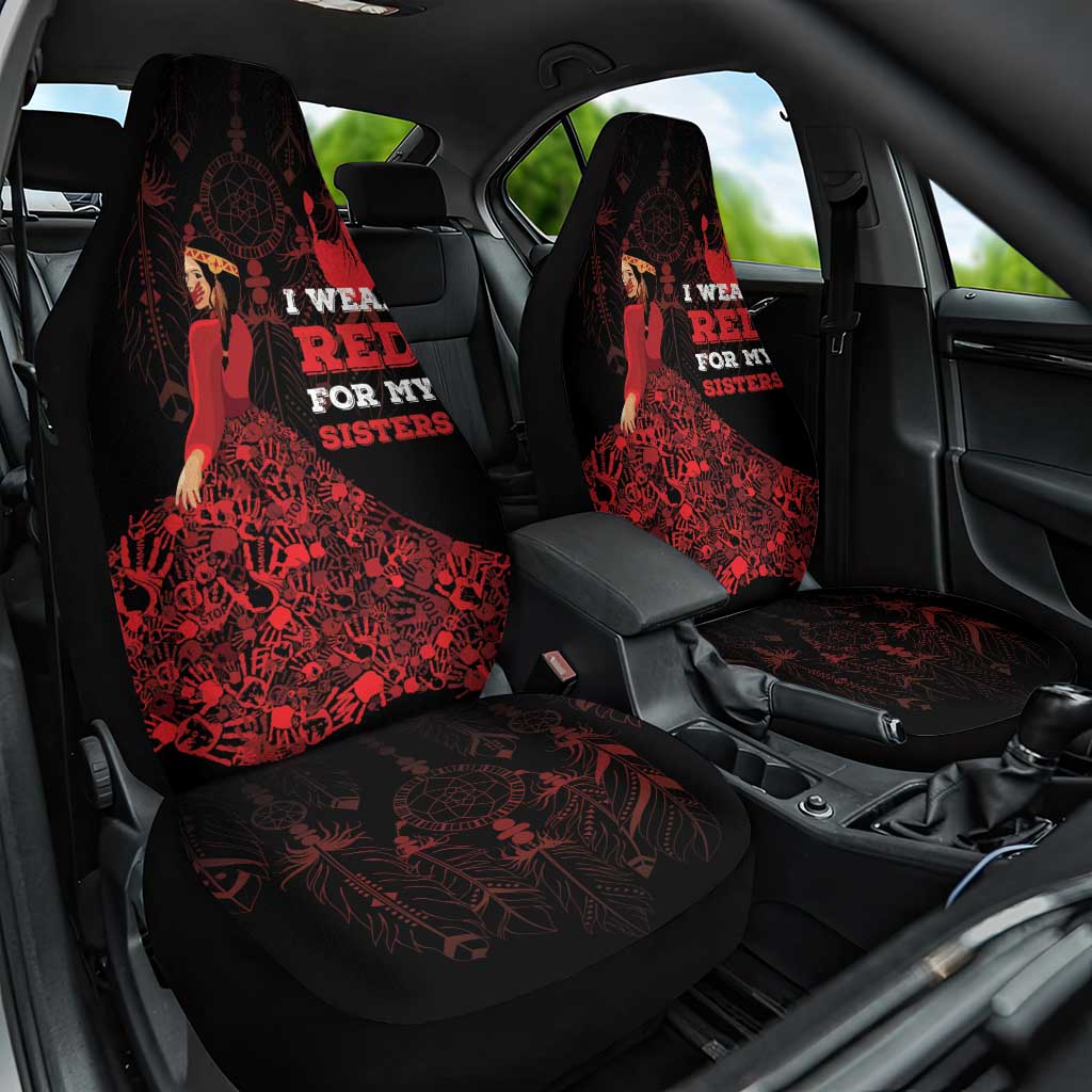 MMIW Native American Red Hand Car Seat Cover I Wear Red For My Sisters