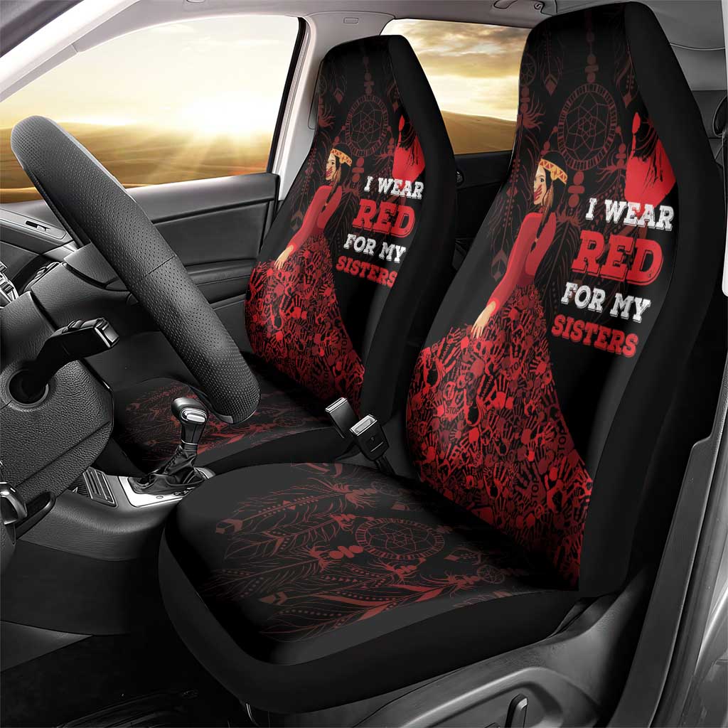 MMIW Native American Red Hand Car Seat Cover I Wear Red For My Sisters