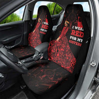 MMIW Native American Red Hand Car Seat Cover I Wear Red For My Sisters