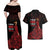 MMIW Native American Red Hand Couples Matching Off Shoulder Maxi Dress and Hawaiian Shirt I Wear Red For My Sisters