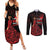 MMIW Native American Red Hand Couples Matching Summer Maxi Dress and Long Sleeve Button Shirt I Wear Red For My Sisters