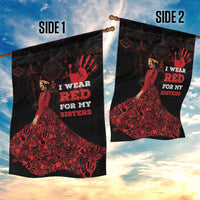 MMIW Native American Red Hand Garden Flag I Wear Red For My Sisters