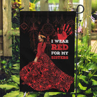 MMIW Native American Red Hand Garden Flag I Wear Red For My Sisters