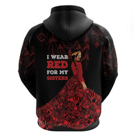 MMIW Native American Red Hand Hoodie I Wear Red For My Sisters