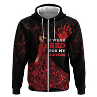 MMIW Native American Red Hand Hoodie I Wear Red For My Sisters