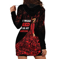 MMIW Native American Red Hand Hoodie Dress I Wear Red For My Sisters