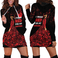 MMIW Native American Red Hand Hoodie Dress I Wear Red For My Sisters
