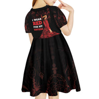 MMIW Native American Red Hand Kid Short Sleeve Dress I Wear Red For My Sisters