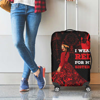 MMIW Native American Red Hand Luggage Cover I Wear Red For My Sisters