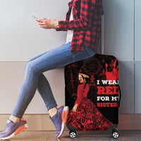 MMIW Native American Red Hand Luggage Cover I Wear Red For My Sisters