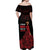 MMIW Native American Red Hand Off Shoulder Maxi Dress I Wear Red For My Sisters