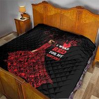 MMIW Native American Red Hand Quilt I Wear Red For My Sisters