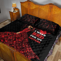 MMIW Native American Red Hand Quilt Bed Set I Wear Red For My Sisters