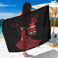 MMIW Native American Red Hand Sarong I Wear Red For My Sisters