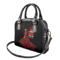 MMIW Native American Red Hand Shoulder Handbag I Wear Red For My Sisters