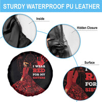 MMIW Native American Red Hand Spare Tire Cover I Wear Red For My Sisters