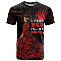 MMIW Native American Red Hand T Shirt I Wear Red For My Sisters