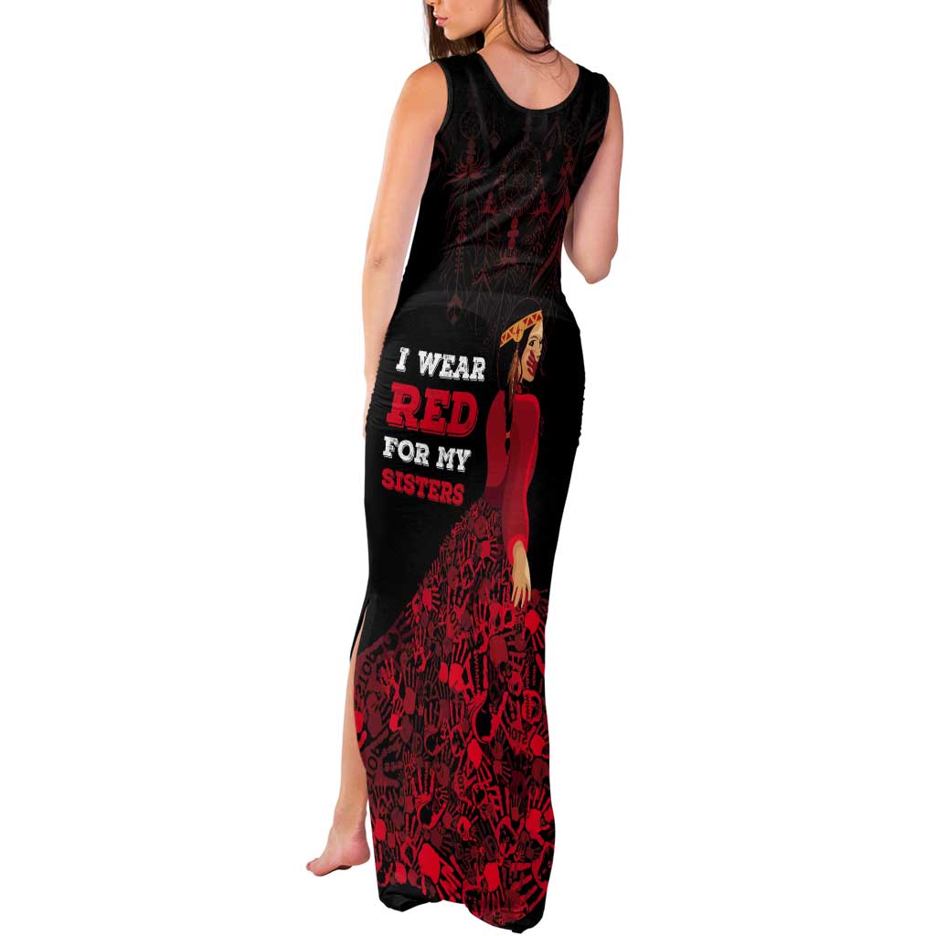 MMIW Native American Red Hand Tank Maxi Dress I Wear Red For My Sisters