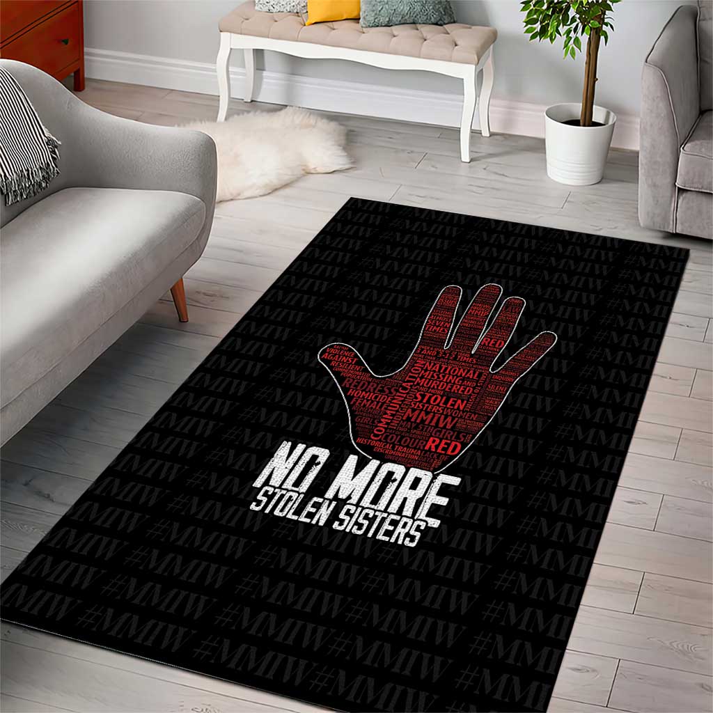 MMIW Awareness Day Area Rug No More Stolen Sisters