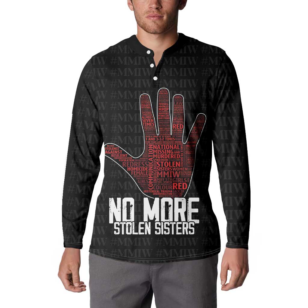 MMIW Awareness Day Button Sweatshirt No More Stolen Sisters