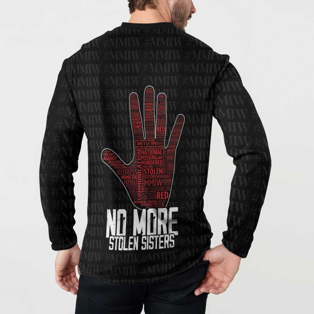 MMIW Awareness Day Button Sweatshirt No More Stolen Sisters