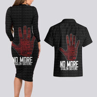 MMIW Awareness Day Couples Matching Long Sleeve Bodycon Dress and Hawaiian Shirt No More Stolen Sisters