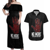 MMIW Awareness Day Couples Matching Off Shoulder Maxi Dress and Hawaiian Shirt No More Stolen Sisters