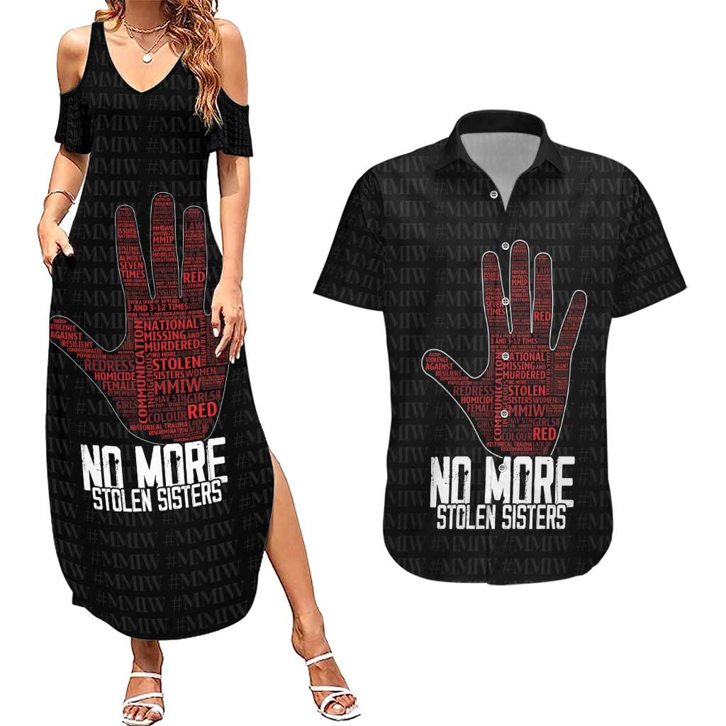 MMIW Awareness Day Couples Matching Summer Maxi Dress and Hawaiian Shirt No More Stolen Sisters