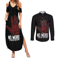 MMIW Awareness Day Couples Matching Summer Maxi Dress and Long Sleeve Button Shirt No More Stolen Sisters