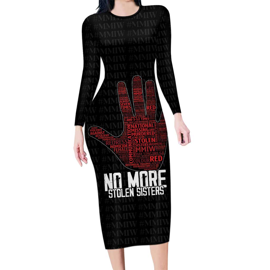 MMIW Awareness Day Family Matching Long Sleeve Bodycon Dress and Hawaiian Shirt No More Stolen Sisters