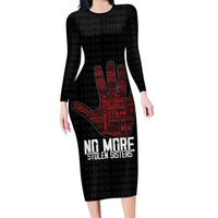 MMIW Awareness Day Family Matching Long Sleeve Bodycon Dress and Hawaiian Shirt No More Stolen Sisters