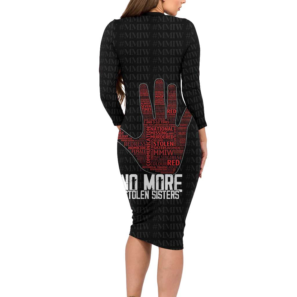 MMIW Awareness Day Family Matching Long Sleeve Bodycon Dress and Hawaiian Shirt No More Stolen Sisters