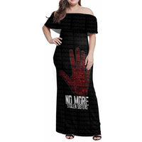 MMIW Awareness Day Family Matching Off Shoulder Maxi Dress and Hawaiian Shirt No More Stolen Sisters