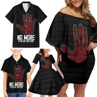 MMIW Awareness Day Family Matching Off Shoulder Short Dress and Hawaiian Shirt No More Stolen Sisters