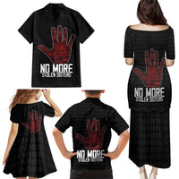MMIW Awareness Day Family Matching Puletasi and Hawaiian Shirt No More Stolen Sisters