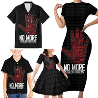 MMIW Awareness Day Family Matching Short Sleeve Bodycon Dress and Hawaiian Shirt No More Stolen Sisters