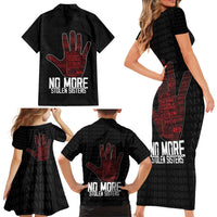MMIW Awareness Day Family Matching Short Sleeve Bodycon Dress and Hawaiian Shirt No More Stolen Sisters