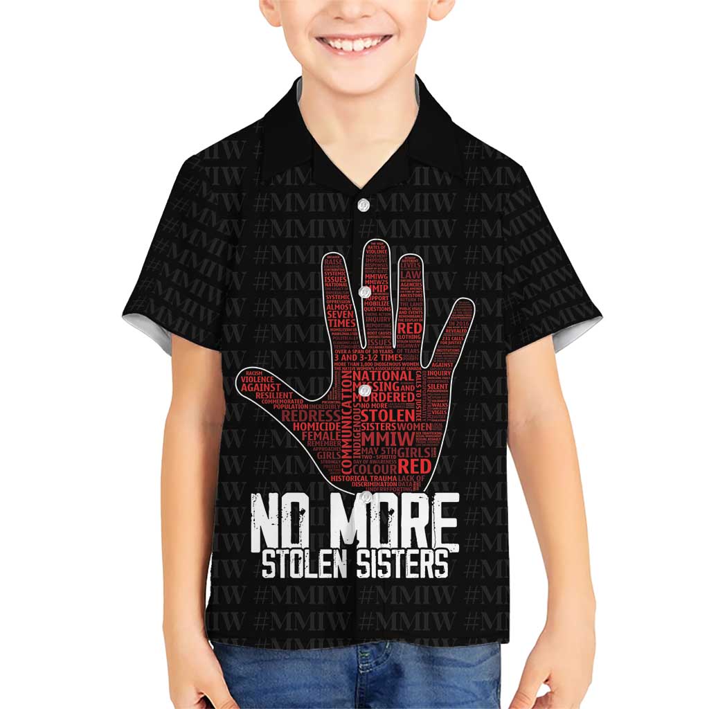 MMIW Awareness Day Family Matching Short Sleeve Bodycon Dress and Hawaiian Shirt No More Stolen Sisters