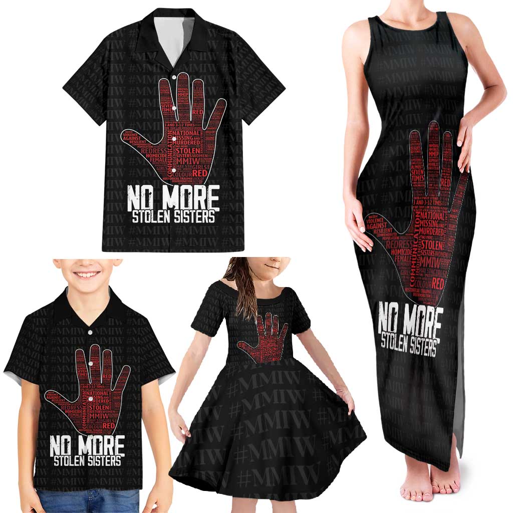 MMIW Awareness Day Family Matching Tank Maxi Dress and Hawaiian Shirt No More Stolen Sisters