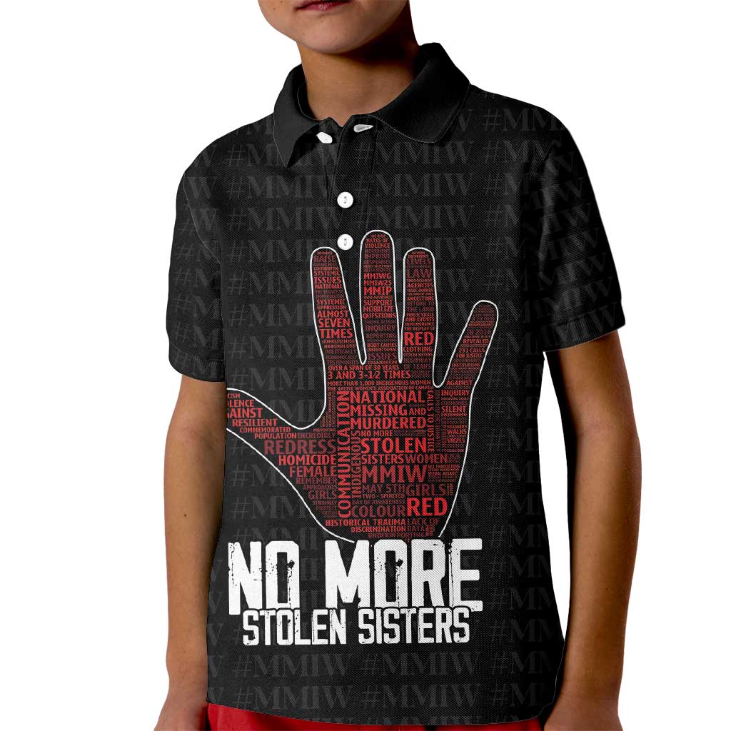 MMIW Awareness Day Kid Polo Shirt No More Stolen Sisters